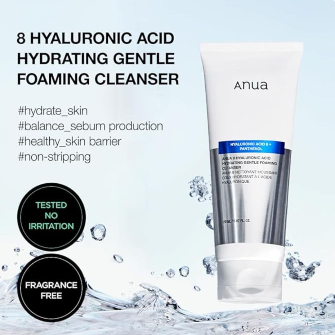 ANUA 8 Hyaluronic Acid Hydrating Gentle Foaming Cleanser - Image 4