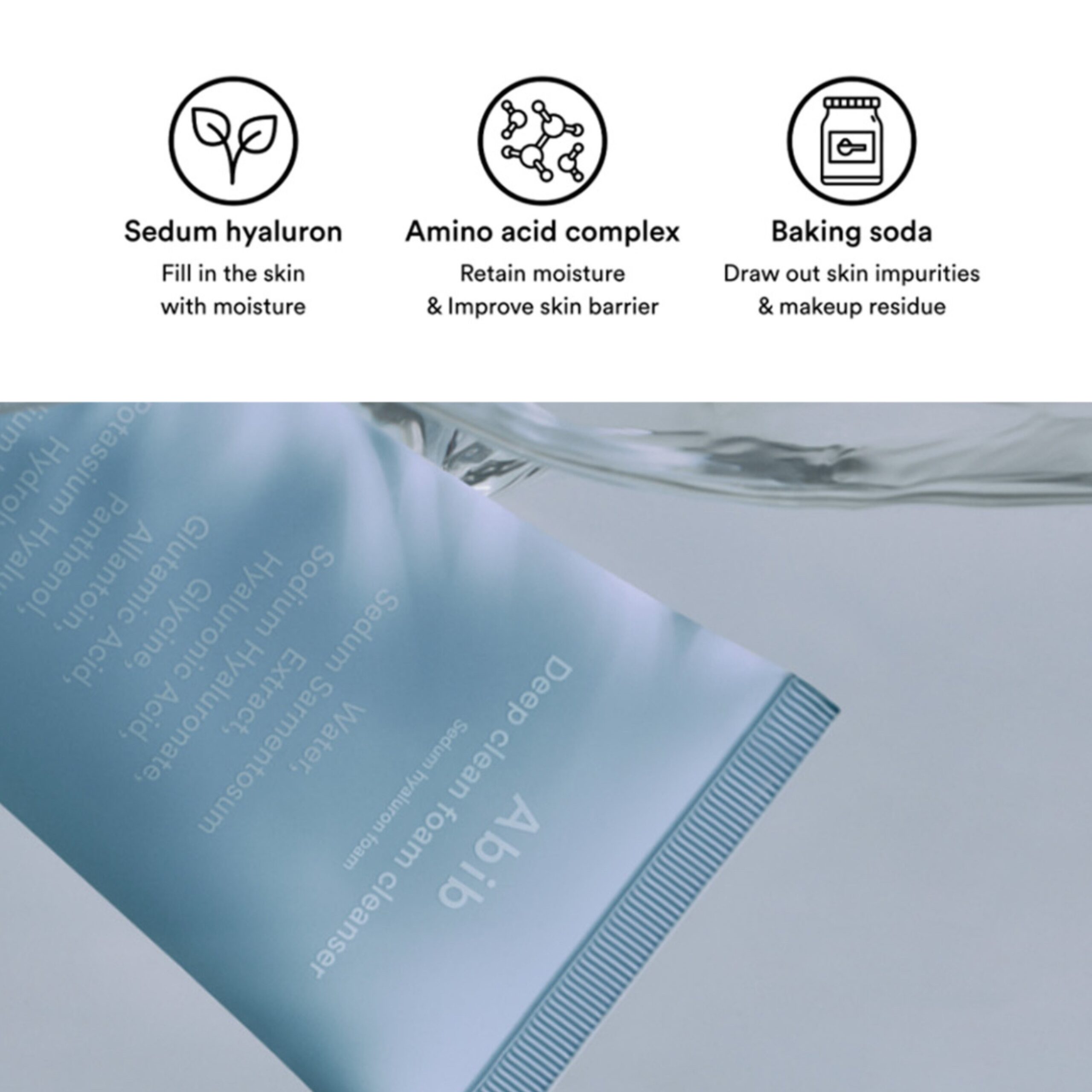 ABIB Deep Clean Foam Cleanser Sedum Hyaluron - Image 4
