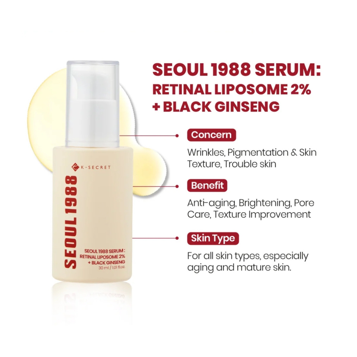 K SECRET Retinal Liposome 2% + Black Ginseng - Image 2