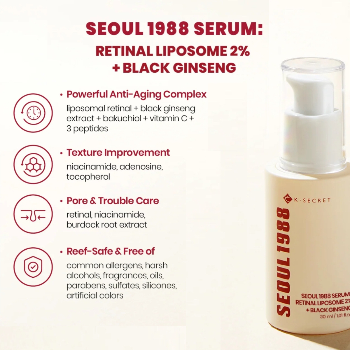 K SECRET Retinal Liposome 2% + Black Ginseng - Image 3